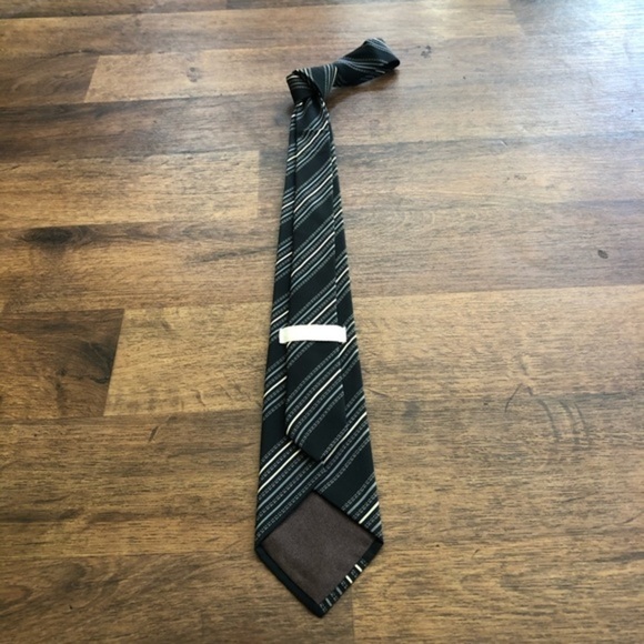 Bijan Black Striped Tie - Picture 3 of 7